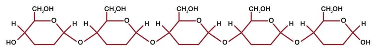 葡萄糖鏈的分子圖在一起